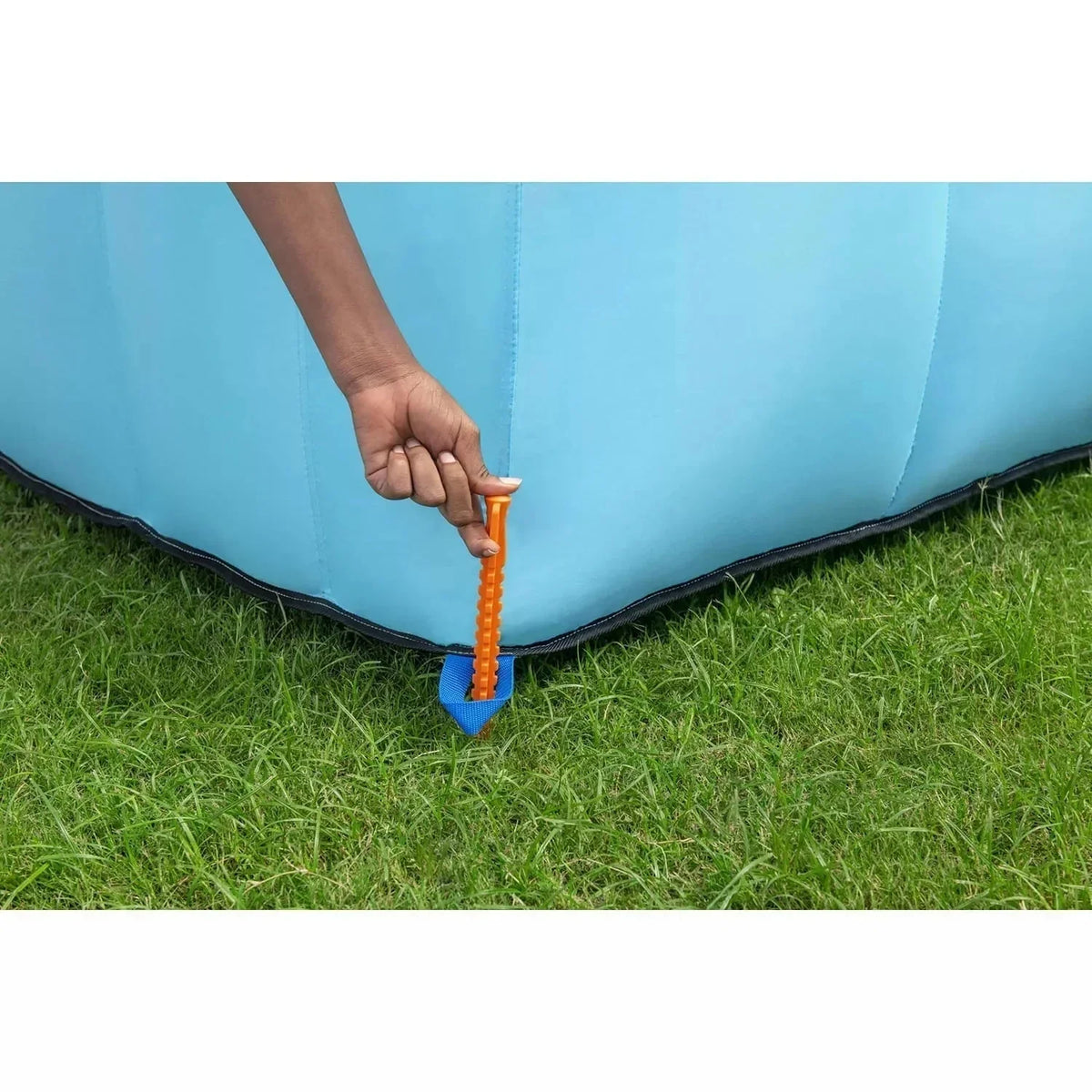 Up, In and Over Wonder Hoops 10' Inflatable Bounce House Park with Basketball and Slide. 126