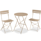 Best Choice Products 3-Piece Small Bistro Set, Folding Patio Furniture Set of 2 Chairs and Table - Black