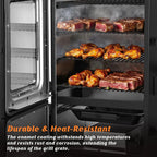 Vertical Electric Pellet Smoker Grill with Cover, 616 Sq in Cooking Area, LED Temperature Control, Meat Probe, Outdoor BBQ Smoker for Steak, Ribs, Fish & Vegetables