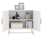 CUSchoice Solid Wood Square Handle 2-Door Sideboard