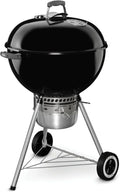 Weber Original Kettle Premium Charcoal Grill, 22-Inch, Black Outdoor BBQ Grill with Built‑In