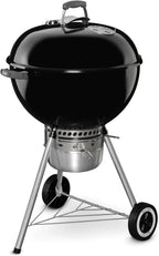 Weber Original Kettle Premium Charcoal Grill, 22-Inch, Black Outdoor BBQ Grill with Built‑In