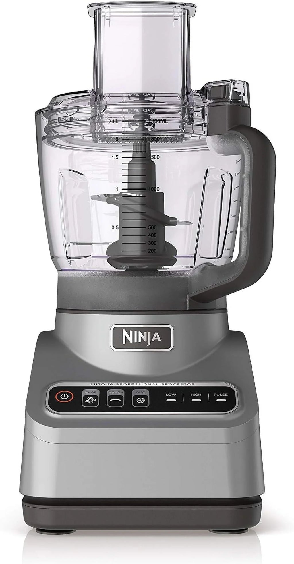 Restored Ninja BN600 Professional Plus Food Processor, 850 Watts, 3 Functions for Chopping, Slicing & Dough with 9-Cup Processor Bowl, 3 Blades, Food Chute & Pusher, Silver (Refurbished)