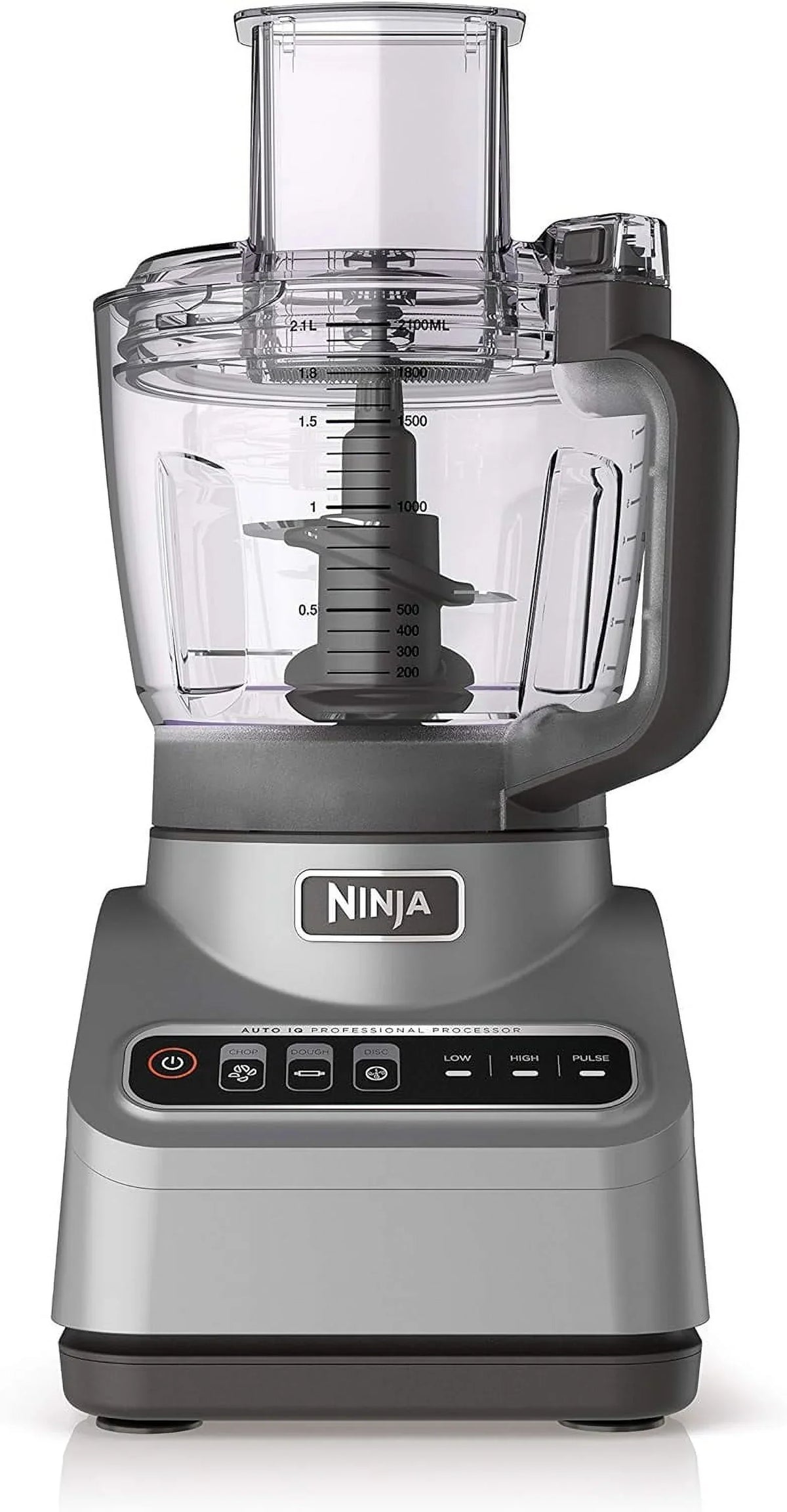 Restored Ninja BN600 Professional Plus Food Processor, 850 Watts, 3 Functions for Chopping, Slicing & Dough with 9-Cup Processor Bowl, 3 Blades, Food Chute & Pusher, Silver (Refurbished)