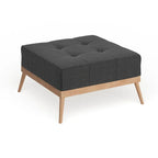Christopher Knight Home Carson Lund Mid-Century Tufted Fabric Square Ottoman