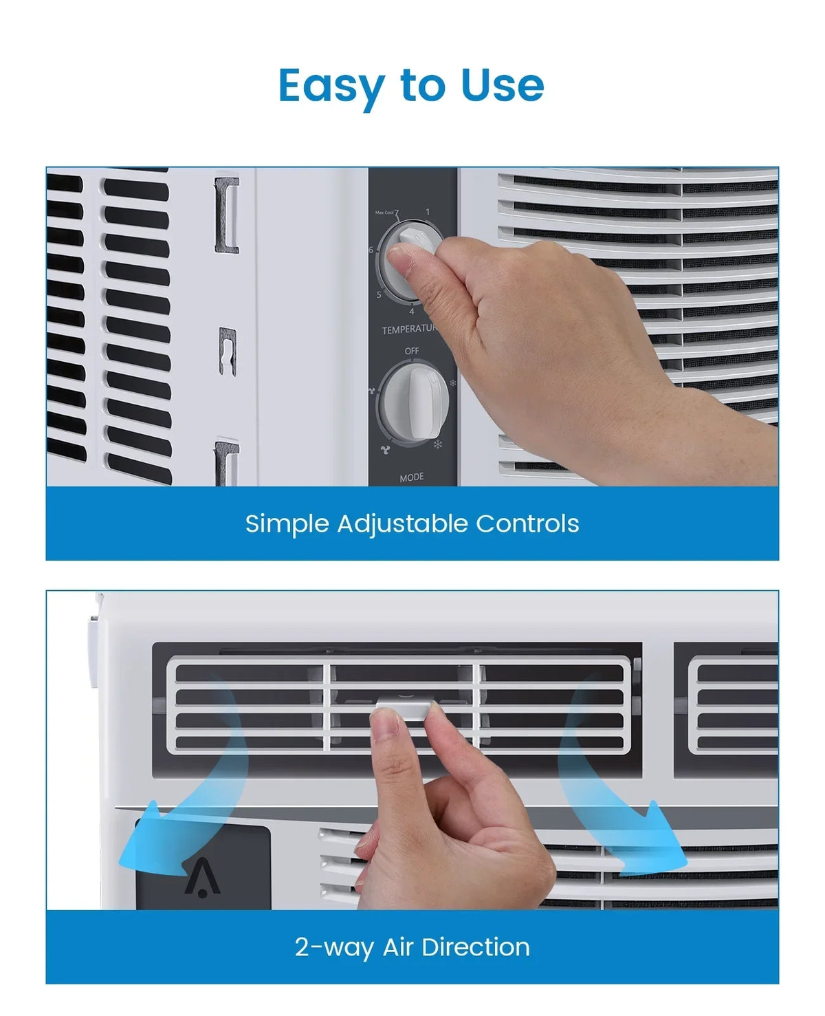 Garvee 5000 BTU Window Air Conditioner, Fast Cooling for Rooms up to 150 Sq. Ft, Window Ac Unit with 7 Level