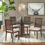 Set of 2 Westbury Solid Wood Cane Dining Chairs by Simple Living