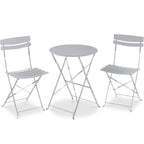 Best Choice Products 3-Piece Small Bistro Set, Folding Patio Furniture Set of 2 Chairs and Table - Black