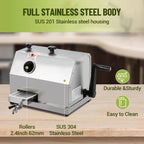 Manual Sugar Cane Juicer Machine, Sugar Cane Press with 3 Stainless Steel Drums and 2.4-INCH Large Inlet, Sugarcane Juice Machine with…