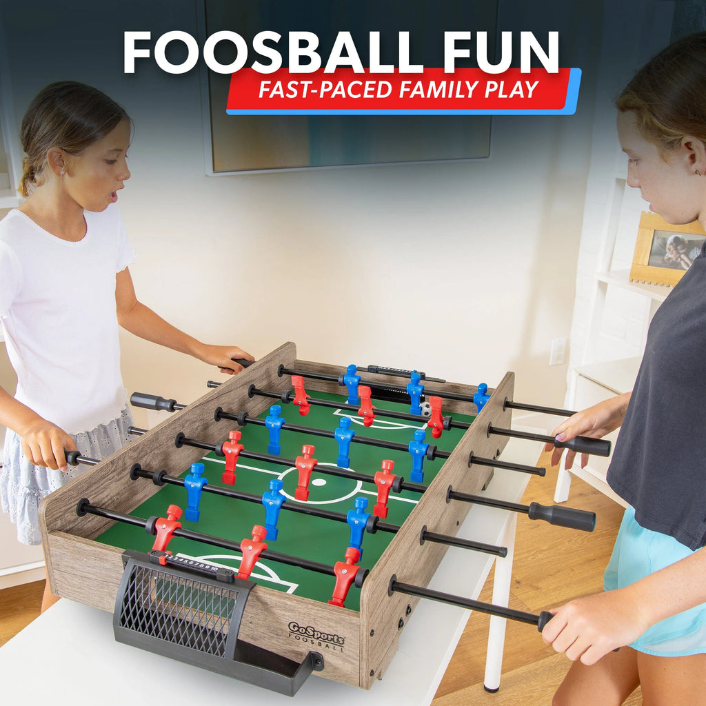 32" Tabletop Foosball Game Set | Oak