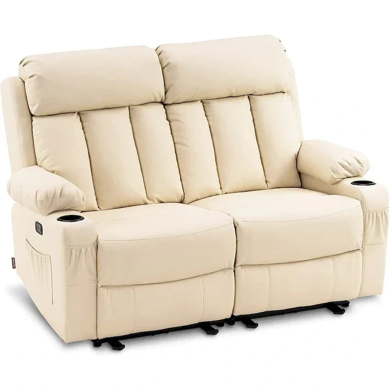 MCombo Faux Leather Electric Reclining Sofa with Heat and Massage - Models 6095/6075/6077