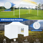 HOTEEL 10x15 Heavy Duty Canopy Tent - Commercial Pop Up with UV50+, Thick Hexagonal Frame, 4 Sidewalls, Anti-Pooling Design & Roller Bag (Black)