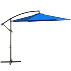 JUSTLET 10ft Heavy Duty Patio Hanging Offset Cantilever Patio Umbrella W/ 4-Piece Base Included Included, Beige