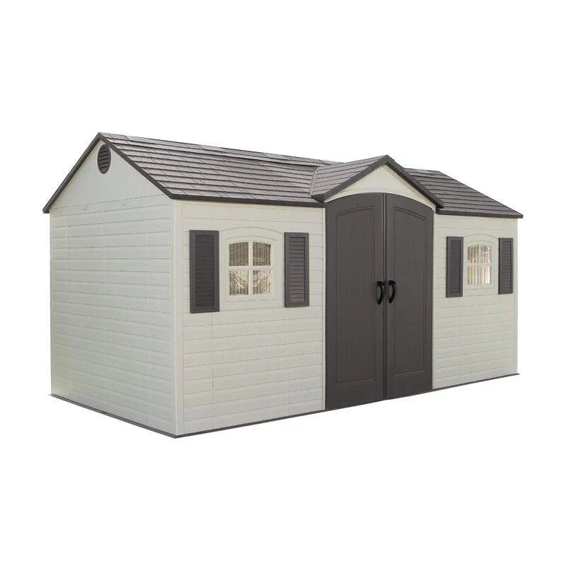 Side Entry 15 ft. W x 8 ft. D Plastic Storage Shed