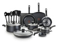 T-Fal Essentials 20 Pc. Nonstick Cookware Set, Black