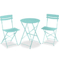 Best Choice Products 3-Piece Small Bistro Set, Folding Patio Furniture Set of 2 Chairs and Table - Black