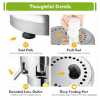 Commercial Juice Extractor, 370W 110V Electric Stainless Steel Juicer for Fruit Vegetable Heavy Duty Centrifugal Juicer Machine Juice & Residue Separated Low Noise: Home & Kitchen