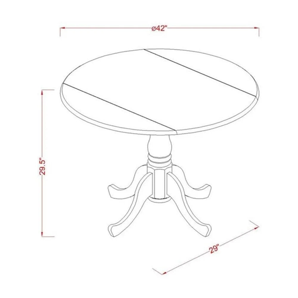 East West Furniture 3 Pc Kitchen nook Dining set-Kitchen Table and 2 Kitchen Chairs
