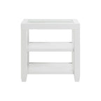Cordero 16-Inch Wide Wood and Glass Top Chairside End Table with Shelf Storage