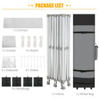 Hoteel 10x15 Heavy Duty Canopy Tent with 4 Sidewalls,Pop up Canopy for Parties Wedding,Commercial Easy up Gazebo with Roller Bag,UV 50+ &,Black