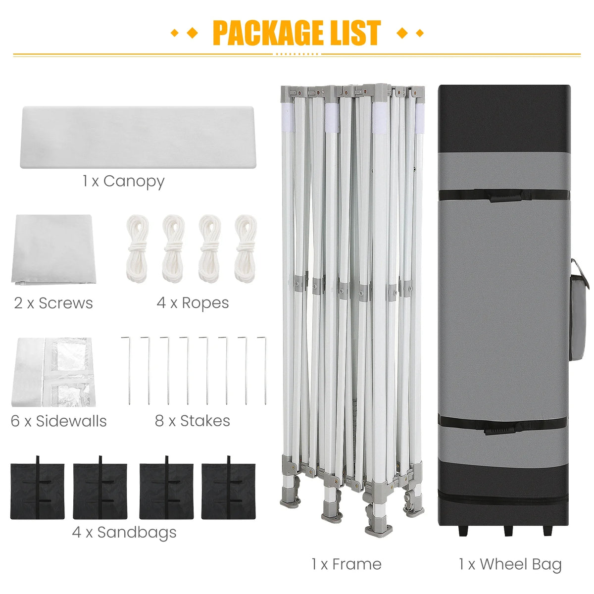 Hoteel 10x15 Heavy Duty Canopy Tent with 4 Sidewalls,Pop up Canopy for Parties Wedding,Commercial Easy up Gazebo with Roller Bag,UV 50+ &,Black