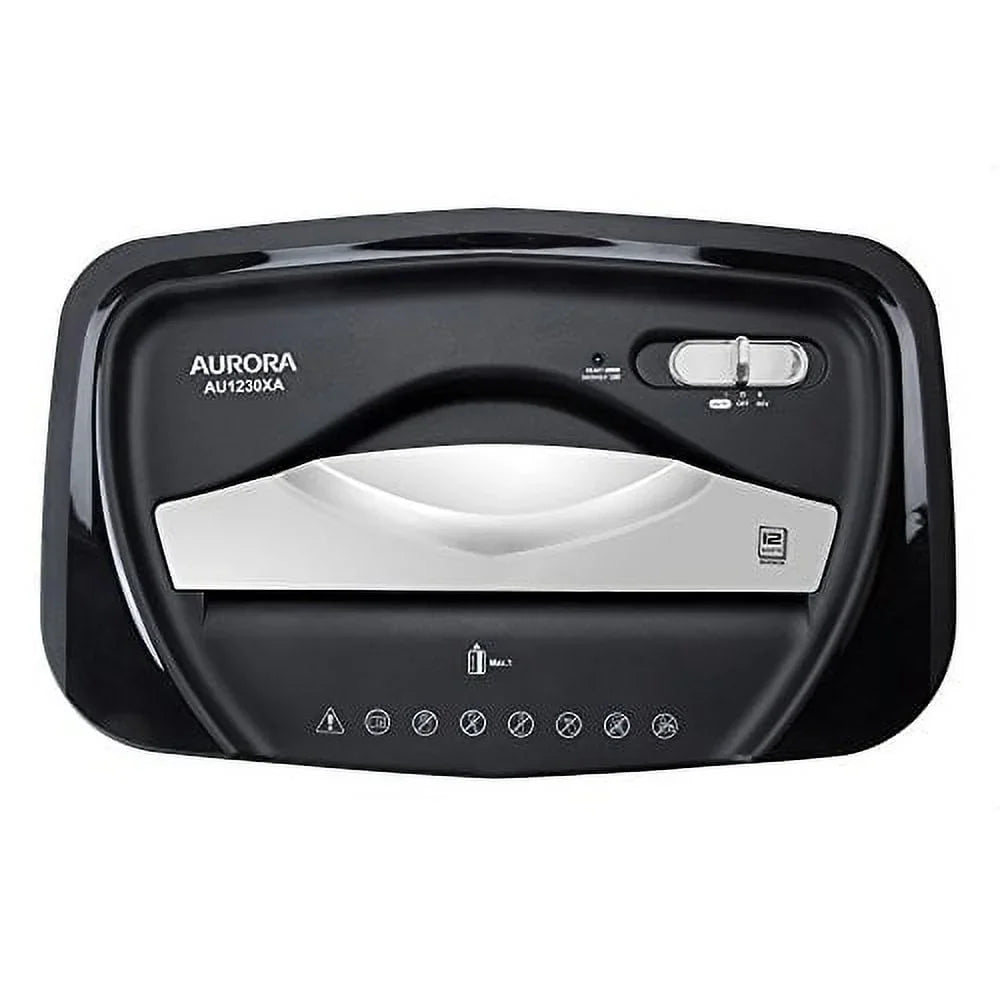 Aurora GB AU1230XA 12 - Sheet Anti - Jam Crosscut Paper and Credit Card Shredder with 5.2 - Gallon Wastebasket