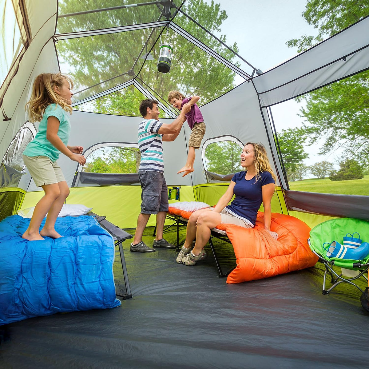 Core 9-Person Instant Cabin Tent, 14'x9', Green