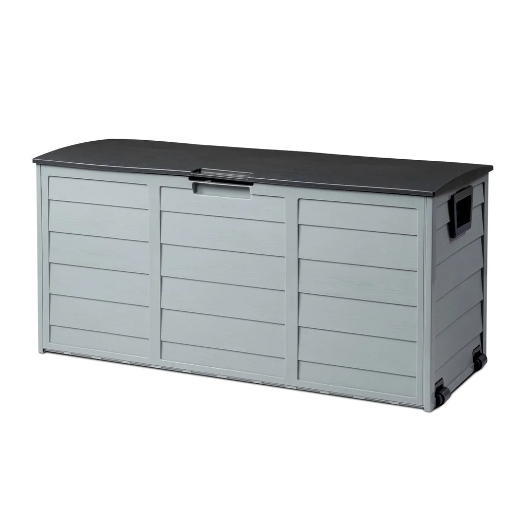 Ktaxon 75gal Outdoor Garden Plastic Storage Deck Box Chest Tools Cushions Toys Black