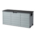 Ktaxon 75gal Outdoor Garden Plastic Storage Deck Box Chest Tools Cushions Toys Black
