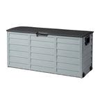 Ktaxon 75gal Outdoor Garden Plastic Storage Deck Box Chest Tools Cushions Toys Black