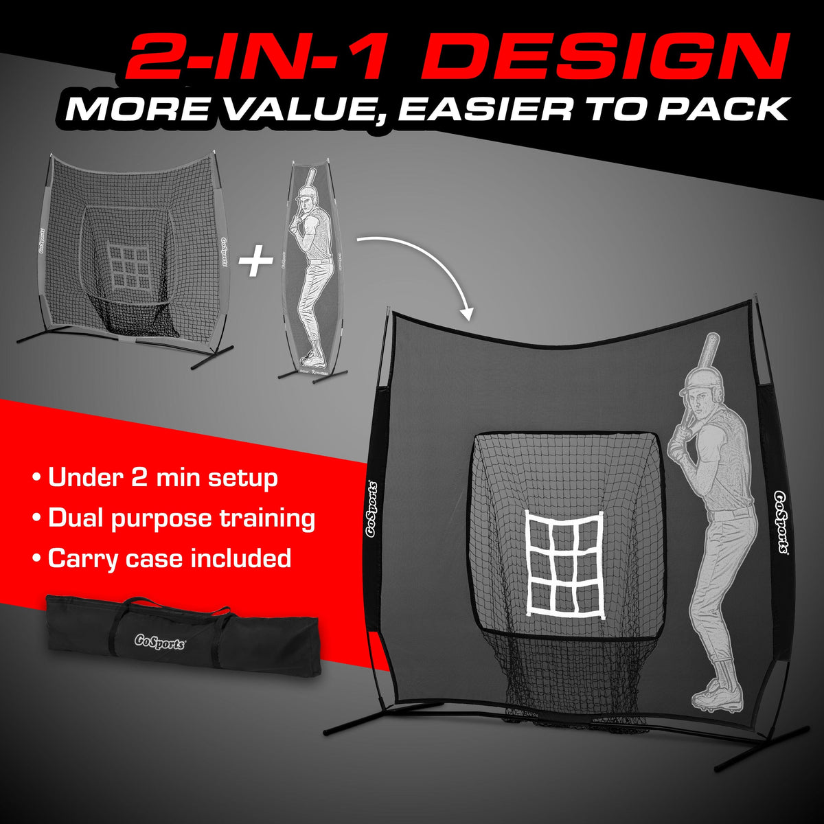 7' x 7' Baseball & Softball Net with Xtraman Batter