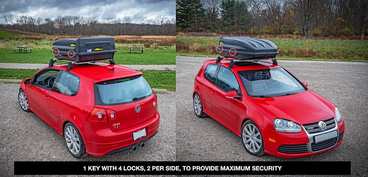 JEGS 90098 Rooftop Cargo Carrier Luggage, 18 Cubic Ft, Waterproof