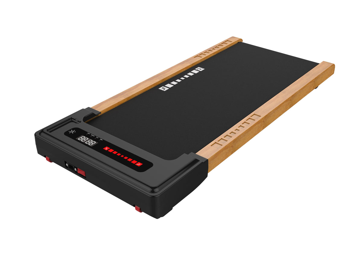 Sunnyroad 2.5HP Walking Pad Wood Under Desk Treadmill, Portable Mini Treadmill with Remote Control, Bluetooth, 265 lb Capacity, Installation - Free Jogging Machine for Home/Office