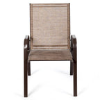Costway Set of 4 Patio Chairs with Armrests for Garden and Deck - View Details