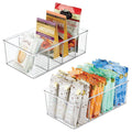 mDesign Plastic Kitchen Pantry Food Storage Organizer Bin, 2 Pack