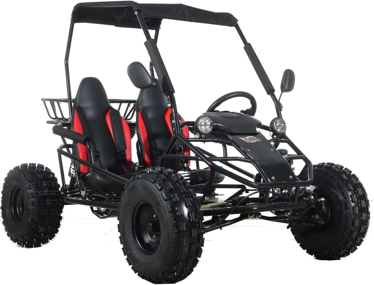 X-Pro New Rover 125cc Gas Powered Go Kart 3 Semi-Automatic Transmission w/Reverse Big 18"/19" Wheels
