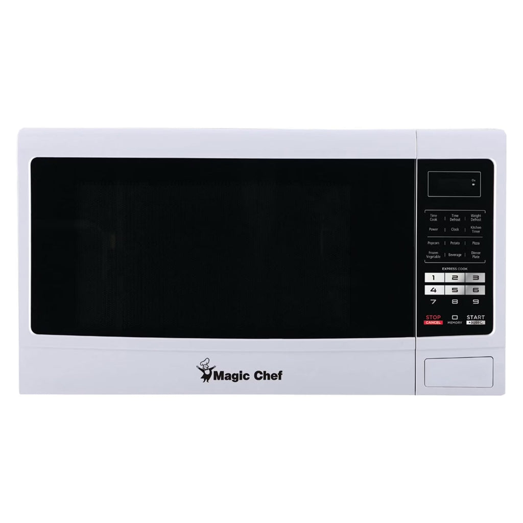 Magic Chef 1.6 Cu. ft. 1100W Countertop Microwave Oven with Push-Button Door in Black, New