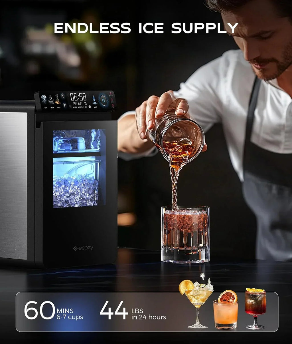 Smart Countertop Pebble Ice Maker, 44 Lb./24H, Self-Cleaning