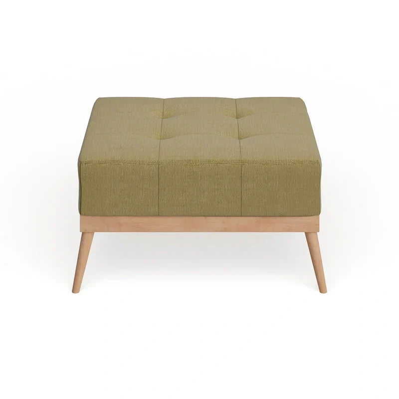 Christopher Knight Home Carson Lund Mid-Century Tufted Fabric Square Ottoman