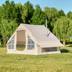 NAIZEA Tent for Camping with Pump - Air Glamping Tents, Easy Setup Blow up Tent, Waterproof Oxford Inflatable Tent, 4 - 6 Person Cabin Tent with Mesh & Chimney Window