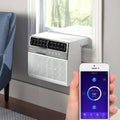Soleus Air 8,000 BTU Hybrid Saddle Window Air Conditioner with WiFi, White