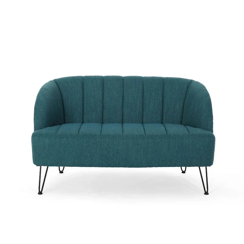 Christopher Knight Home Lupine Contemporary Fabric Loveseat with Hairpin Legs