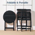 Best Choice Products 3-Piece Acacia Wood Bistro Set, Folding Patio Furniture w/ 2 Chairs, Table - Natural