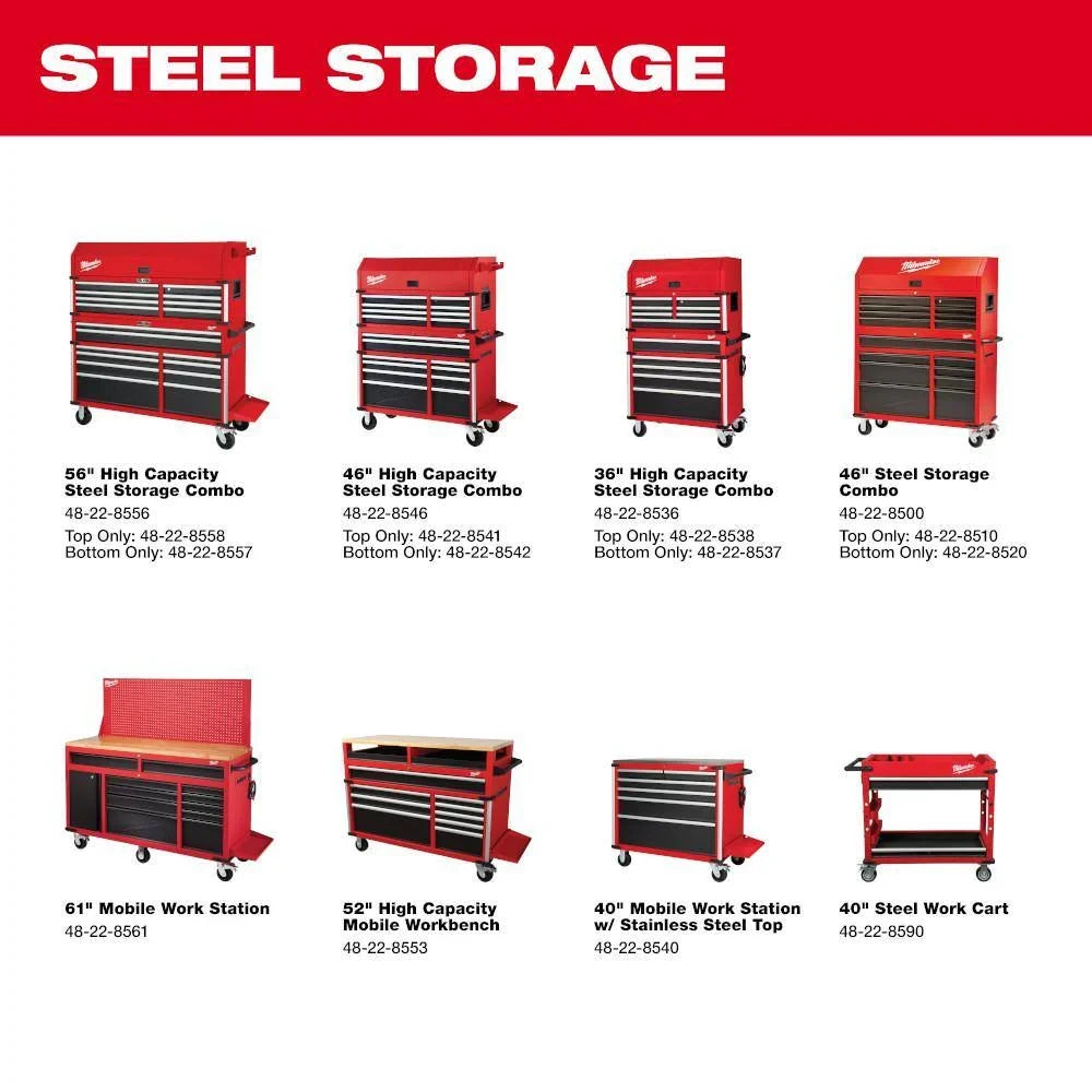 High Capacity 46 in. 18-Drawer Tool Chest and Cabinet Combo 48-22-8546 - 85461320713_7a39ee