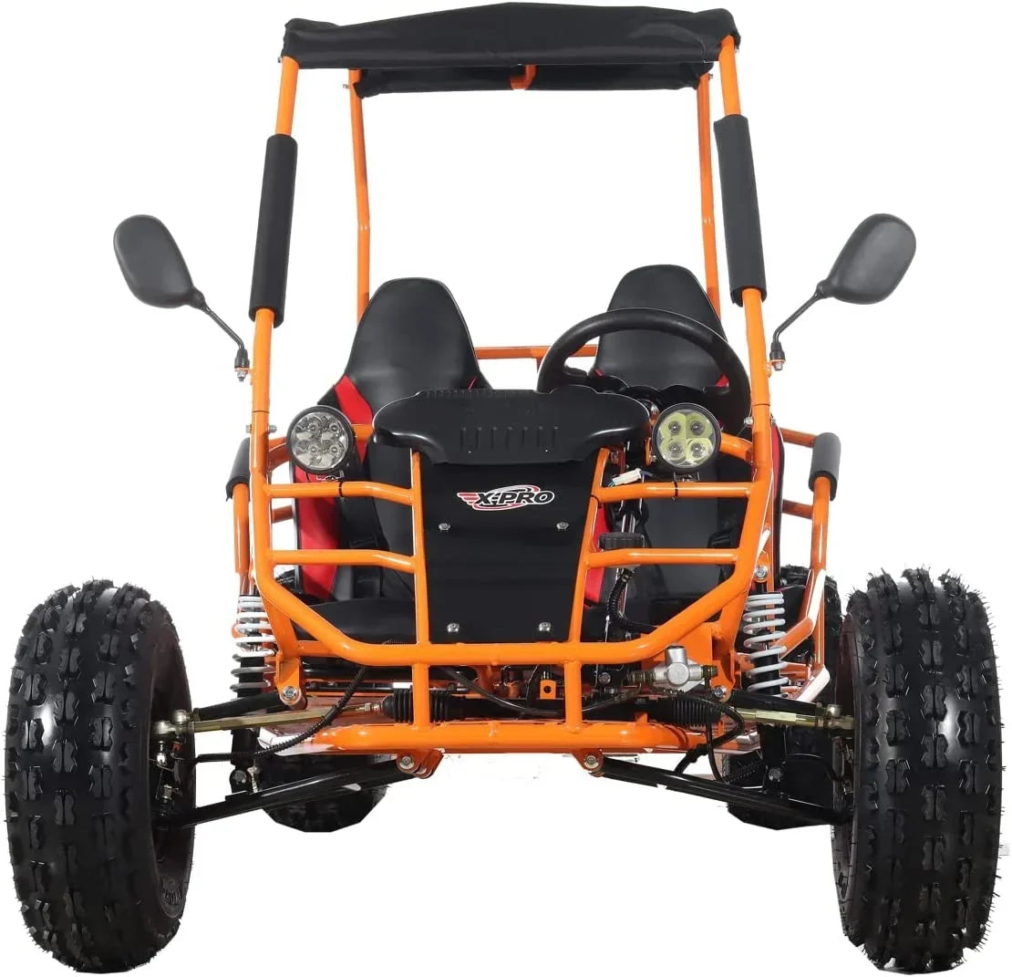X-Pro New Rover 125cc Gas Powered Go Kart 3 Semi-Automatic Transmission w/Reverse Big 18"/19" Wheels