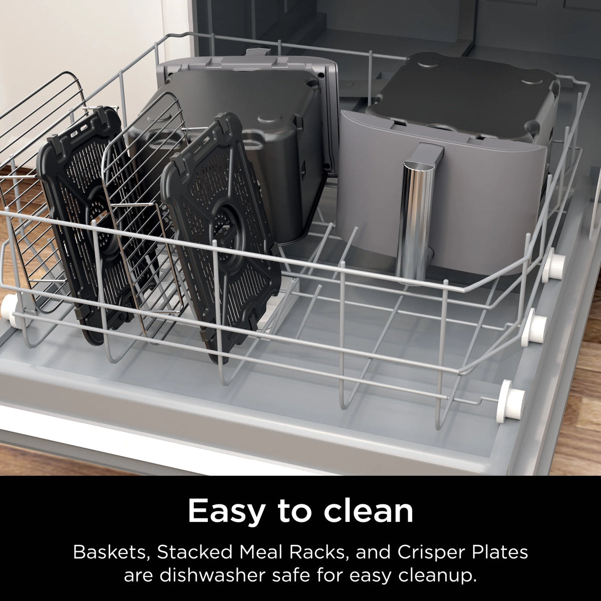 Ninja Doublestack XL 2 - Basket Air Fryer, Doublestack Technology Cooks 4 Foods at Once, Space Saving Design, 10 QT, 4 - in - 1, Smart Finish & Match Cook, SL400