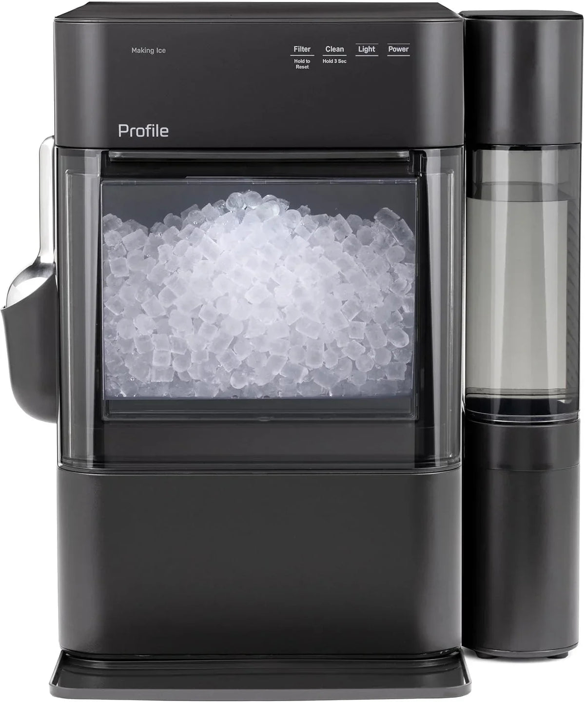 GE Profile Opal 2.0 Ultra Nugget Ice Maker with Side Tank and Scale Inhibiting Filter, Scoop Included, 38 lbs in 24 Hours, Pellet Ice Machine with WiFi & Smart Connected, Stainless Steel