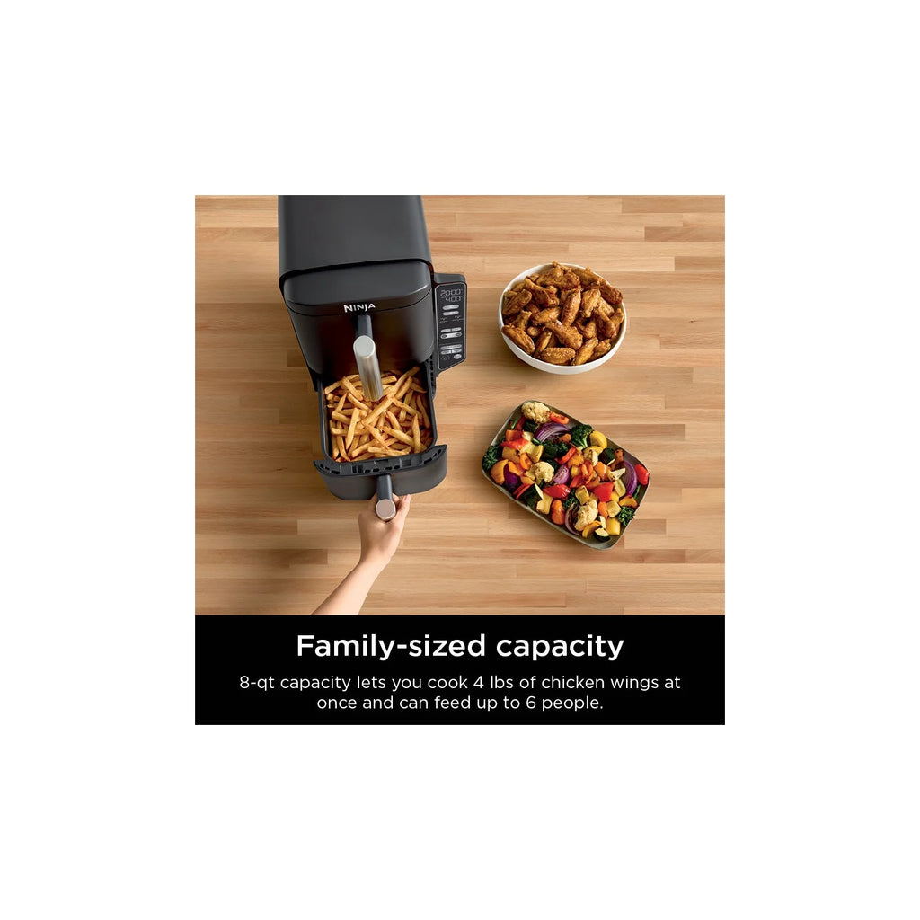 Ninja Doublestack XL 2 - Basket Air Fryer, Doublestack Technology Cooks 4 Foods at Once, Space Saving Design, 10 QT, 4 - in - 1, Smart Finish & Match Cook, SL400
