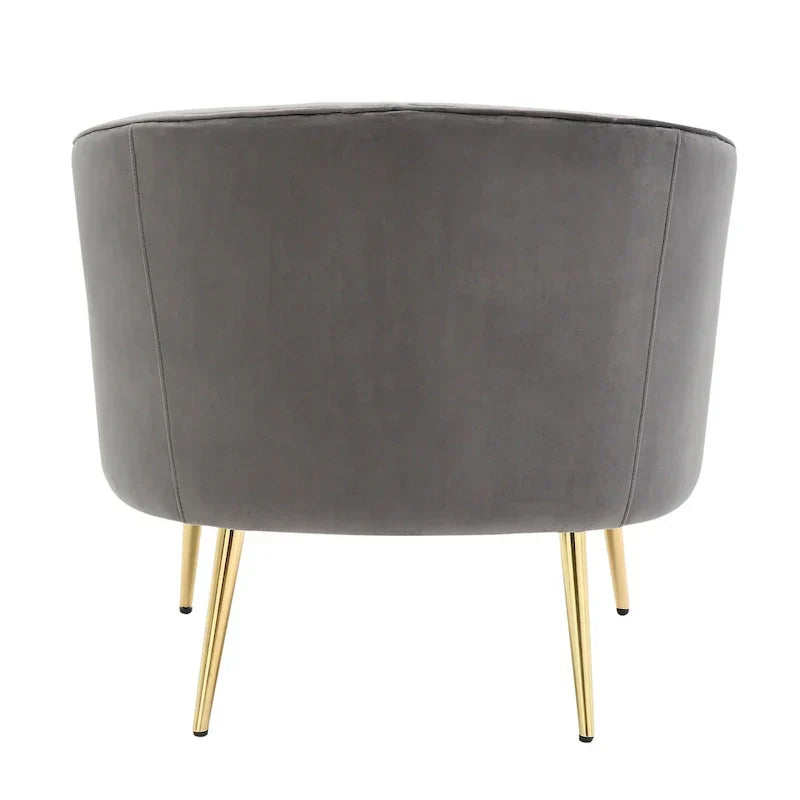 Randolf Velvet Accent Chair in Silver Orchid