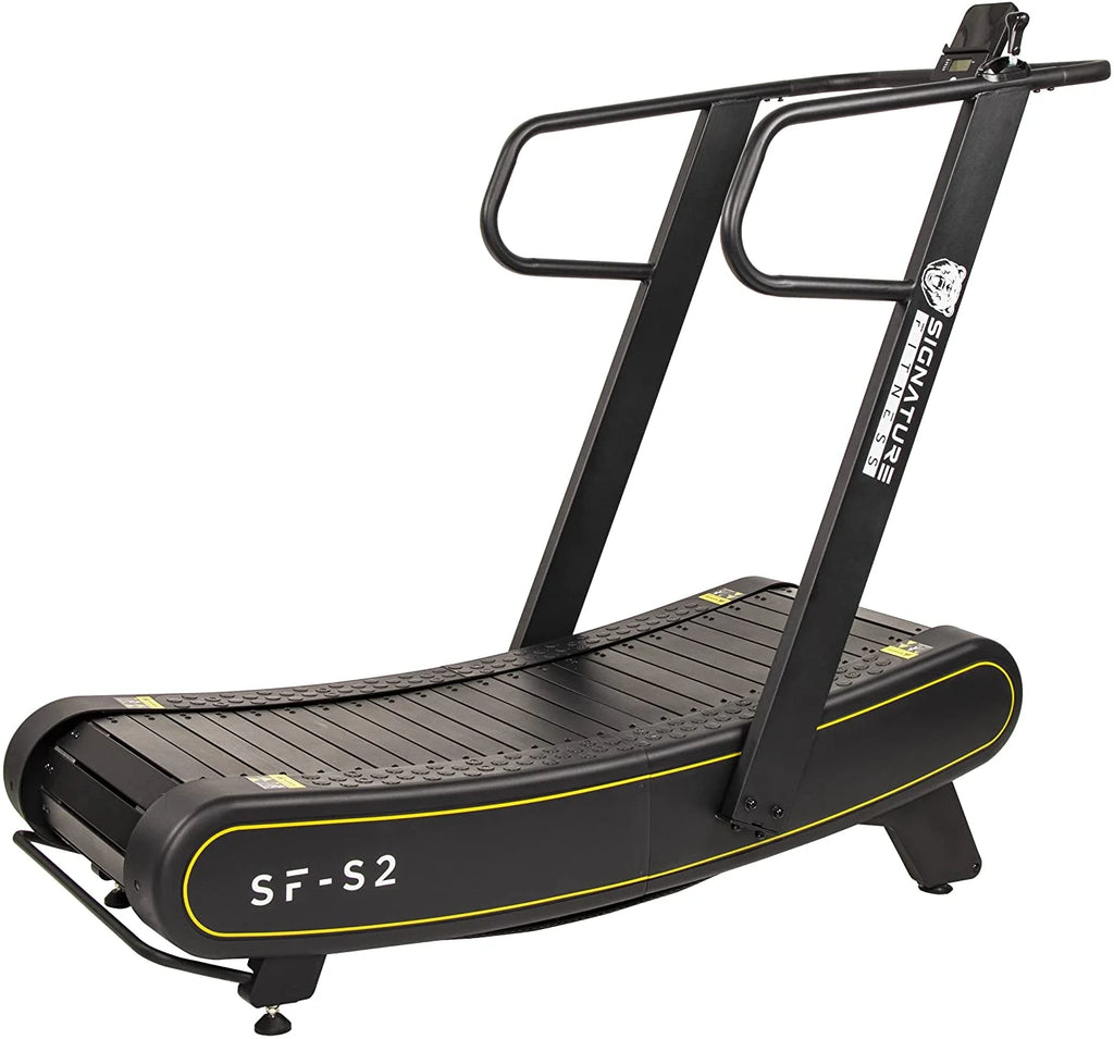 Signature Fitness SF - S2 Sprint Demon - Motorless Curved Sprint Treadmill with Adjustable Levels of Resistance - 300 lb Capacity